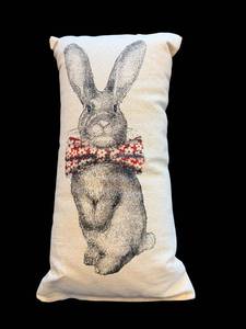lot 330 image: Maya Pickles 16-Inch Rabbit Pattern Throw Pillow - Decorative Cushion