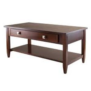 lot 48 image: Richmond 40 in. Walnut Medium Rectangle Wood Coffee Table with Drawers