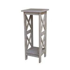 lot 90 image: Weathered Taupe Gray 30 in. H X-sided Plant Stand