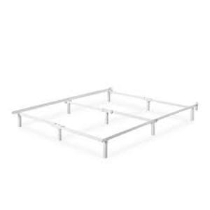lot 107 image: Zinus Compack Queen White Metal Bed Frame