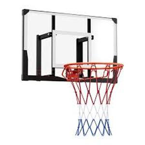 lot 109 image: SKYSHALO Wall Mount Basketball Hoop, 44-in. PC Backboard Mounted Basketball Hoop Outdoor with Solid Steel, 0.08 in. Thickened