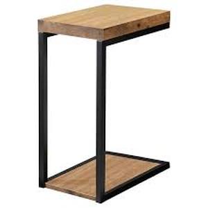lot 35 image: Coaster 11.5in Antique Nutmeg and Black Rectangle Wood Snack Table