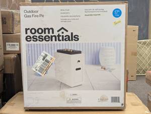 lot 96 image: 1lb Rectangular Fire Pit White - Room Essentials