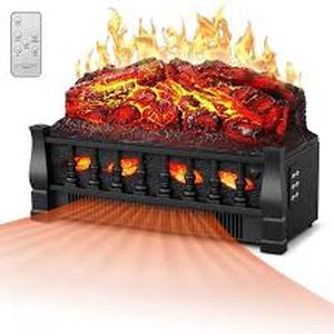 lot 21 image: 21 in. Freestanding Electric Fireplace Set with Remote and Overheat Protection in Black