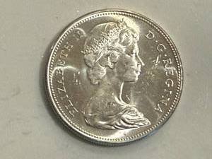 lot 1 image: 1967 Canadian Centennial Silver Dollar - 80% Silver