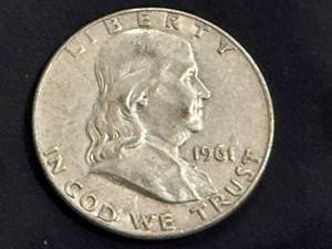 lot 12 image: 1961 Franklin Half Dollar