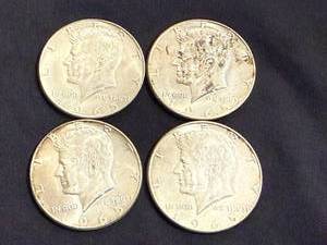 lot 16 image: 4 1965 Kennedy Half Dollars