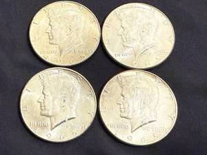 lot 17 image: 4 1965 Kennedy Half Dollars