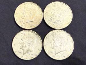 lot 36 image: 4 1968 Kennedy Half Dollars