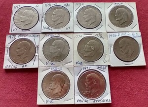 lot 14 image: (10) Eisenhower Dollars
