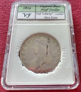 lot 34 image: 1819 Capped Bust Half Dollar