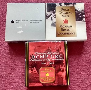 lot 75 image: (3) Sterling Silver Canadian Commemorative Dollars