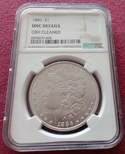 lot 109 image: 1886 Morgan Dollar - NGC Uncirculated (Details)