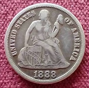 lot 123 image: 1888-S Liberty Seated Dime