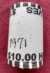 lot 162 image: 1971 $10 Kennedy Half Dollar Roll
