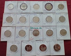 lot 174 image: (19) StateTerritory Quarters - Includes (2) Silver