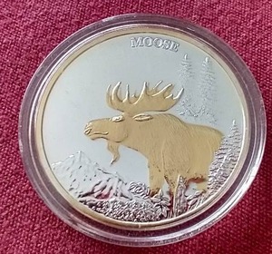 lot 187 image: Montana Moose 1 oz Silver Round