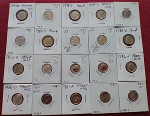 lot 188 image: (20) Roosevelt Dimes - Includes Uncirculated & Proofs