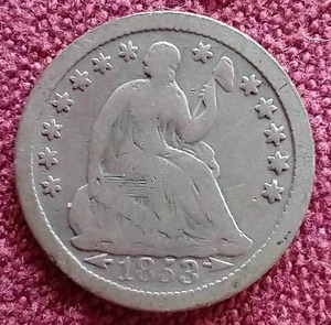 lot 189 image: 1853-O Liberty Seated Half Dime - Arrows at Date