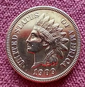 lot 193 image: Gorgeous High Grade 1909 Indian Penny