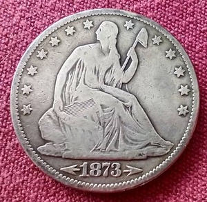 lot 197 image: 1873 Liberty Seated Half Dollars - Arrows at Date