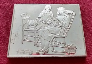 lot 208 image: Large Norman Rockwell Sterling Silver Bar - Over 3 oz