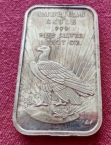 lot 213 image: American Eagle 1 oz Silver Bar
