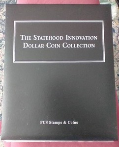 lot 216 image: Statehood Innovation Dollar Collection - (10) Coins With Stamps