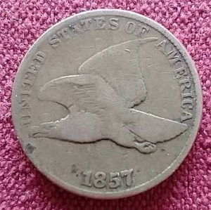 lot 229 image: 1857 Flying Eagle Penny