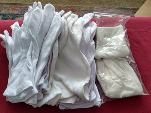lot 256 image: Large Lot of Soft White Gloves for Coin Handling