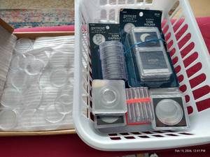 lot 257 image: Large Mixed Lot of Various Coin Capsules & Cases