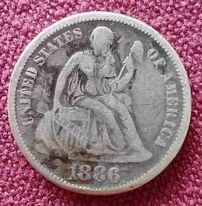 lot 263 image: 1886 Liberty Seated Dime
