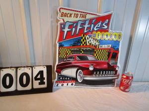lot 4 image: Back to the 50s Weekend Metal Sign 2018