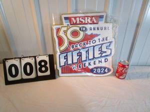 lot 8 image: Back to the 50s Weekend Metal Sign, 2024