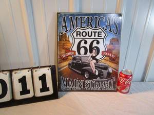 lot 11 image: Americas Mother Road Route 66 Metal Sign
