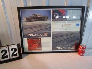 lot 22 image: Up North Gallery Framed Ford Car Brochure MercuryMarauder
