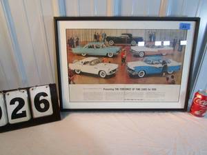 lot 26 image: Woodsedge Framed 1956 Ford Sales Brochure