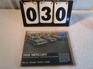 lot 30 image: 1968 Ford Mercury Sales Brochure