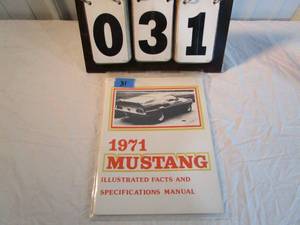 lot 31 image: Jim Osborn 1971 Ford Mustang Manual