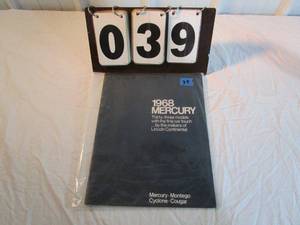 lot 39 image: 1968 Mercury Sales Brochure