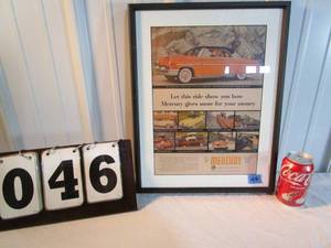 lot 46 image: Woodsedge Mercury Framed Ad