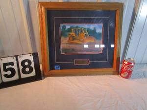 lot 58 image: Framed Charles Freitag Catepillar D6R Print