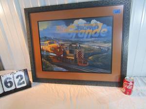 lot 62 image: Woodsedge Framed Denver & Rio Grande Western Print