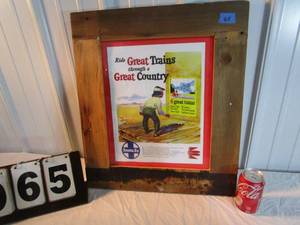 lot 65 image: Ride Great Trains Framed Ad
