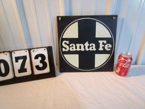 lot 73 image: Metal Santa Fe Sign