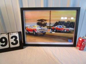 lot 93 image: Framed Print - The Original Kings of Pro Stock