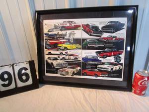 lot 96 image: Framed Ford Mercury Racing Cars Photo