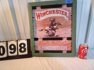lot 98 image: Winchester Firearms Sign
