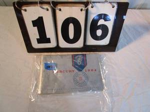 lot 106 image: 1964 Mercury Owners Manual