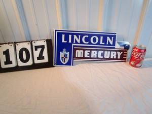 lot 107 image: Heavy Metal Lincoln-Mercury Sign